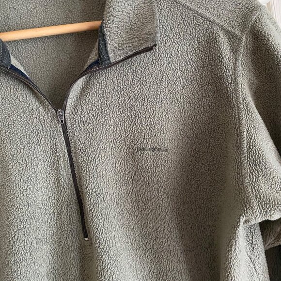 size M Patagonia Capilene olive green fleece 1/4 zip pullover - Picture 3 of 6